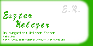 eszter melczer business card